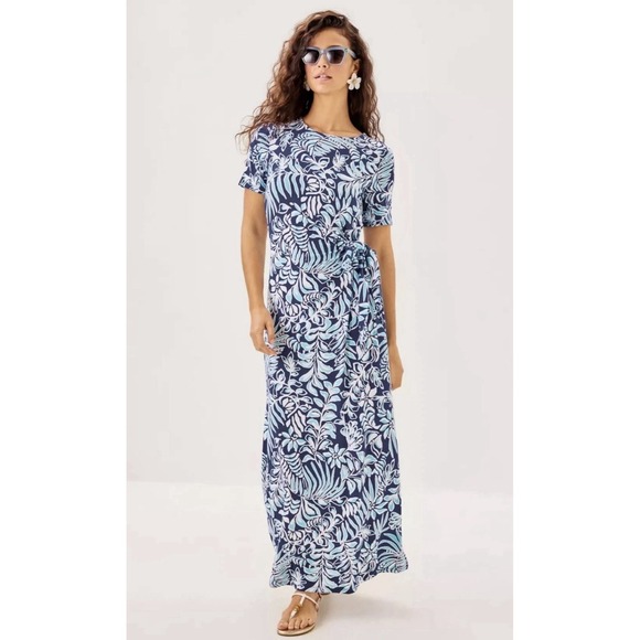 Lilly Pulitzer Dresses & Skirts - NWT Lilly Pulitzer Chace Maxi Dress Woman's Size XL Sapphire Pool Summer